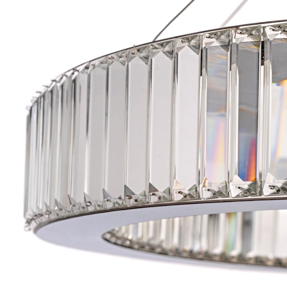 Люстра подвесная *80* см, Led лента*LED*36W, 3000/4500/6000 K, Arti Lampadari Anzio Anzio L 1.5.80.100 N, никель