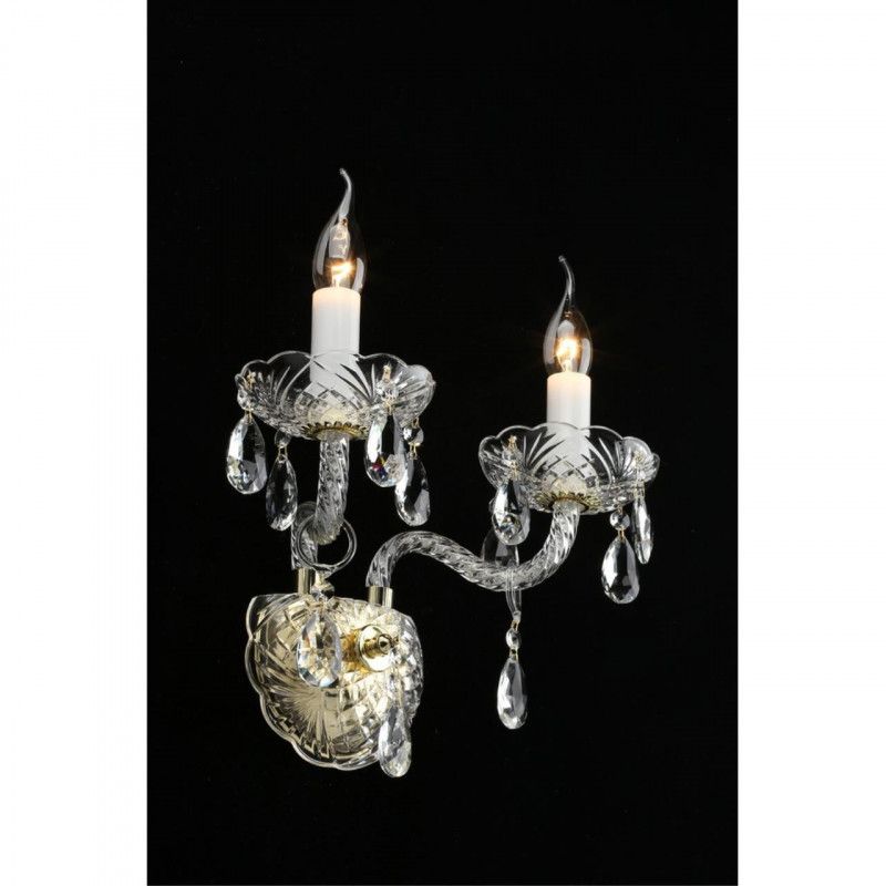 Бра 20*30*30 см, 2*E14, 60W, Aployt Anula APL.810.01.02, золотой