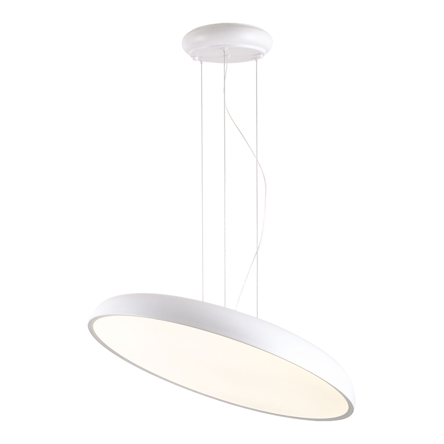 Подвесной светильник 44*25-160 см, 1*LED, 36W, 3000K, Lussole Crook LSP-7361, белый