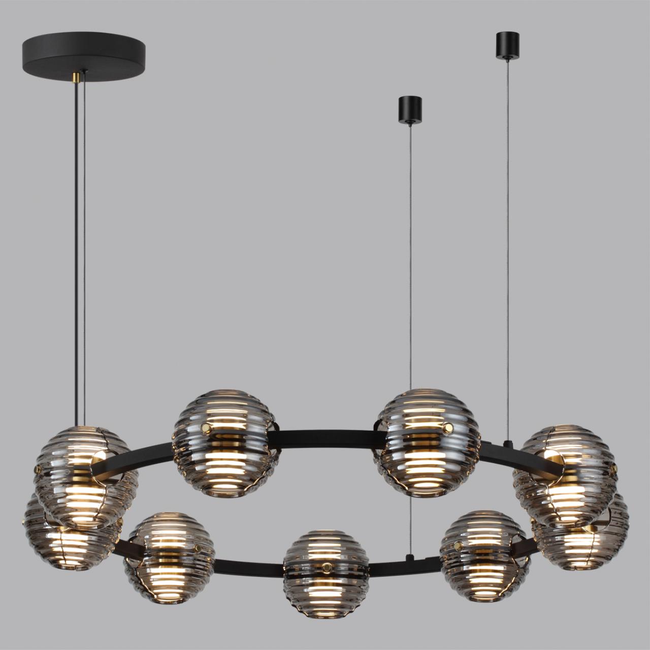 Люстра 93*93*130 см,  LED*W, 4000 К, Odeon Light Troni, черный 5041/90L