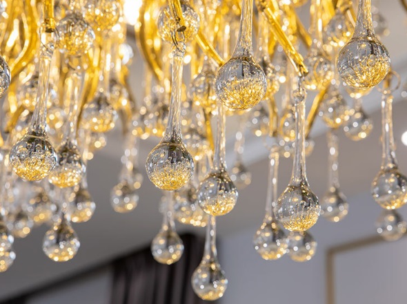 Светильник ElegantLight DZN-8262 GOLD/ЗОЛОТО D1800*800/H500/20/E14/10W RAIN 22-10