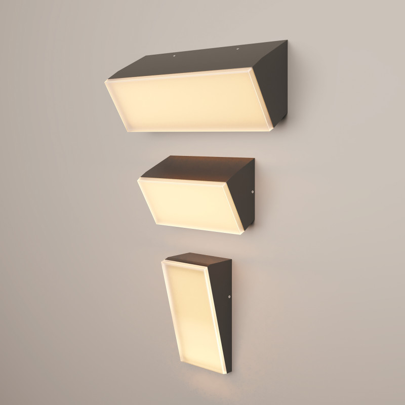 Светильник настенный 9*7*18 см, LED, 10W, 3000К, Maytoni Brick O436WL-L10GF3K1 серый