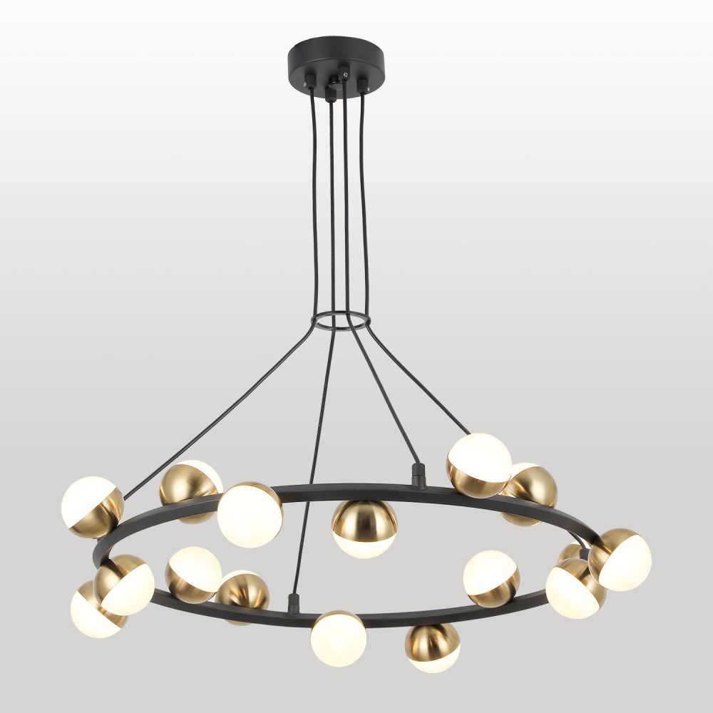 Люстра подвесная *60*70-100 см, 16*G4*5W, Lussole  LSP-6046, черный