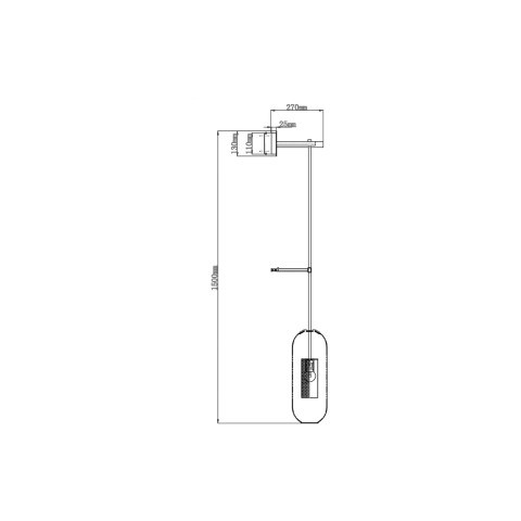 Бра 27*15*150 см, 1*E27 латунь Vele Luce Coro VL5524W11