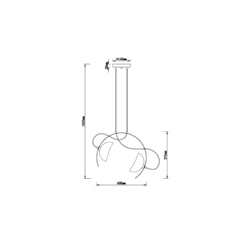 Подвесной светильник 19*40*162 см, 2*G9 черный Vele Luce Musicista VL5462P12
