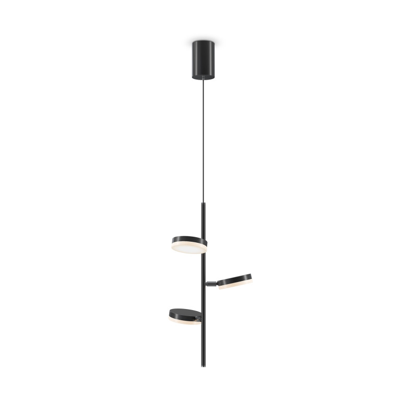 Светодиодный светильник 35 см, 18W, 3000K, Maytoni Fad MOD070PL-L18B3K, черный-хром