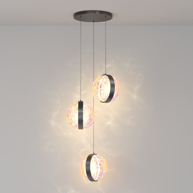 Каскадная люстра 38*38*323 см, LED*15W, 3000K, Maytoni Misterio MOD379PL-L17B3K, черный