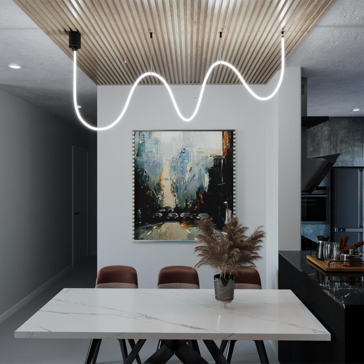 Светильник светодиодный «ГИБКИЙ НЕОН» 200*1,6*1,6 см, LED*1*25W, 4000 К, Novotech 359131 Ramo Konst, черный