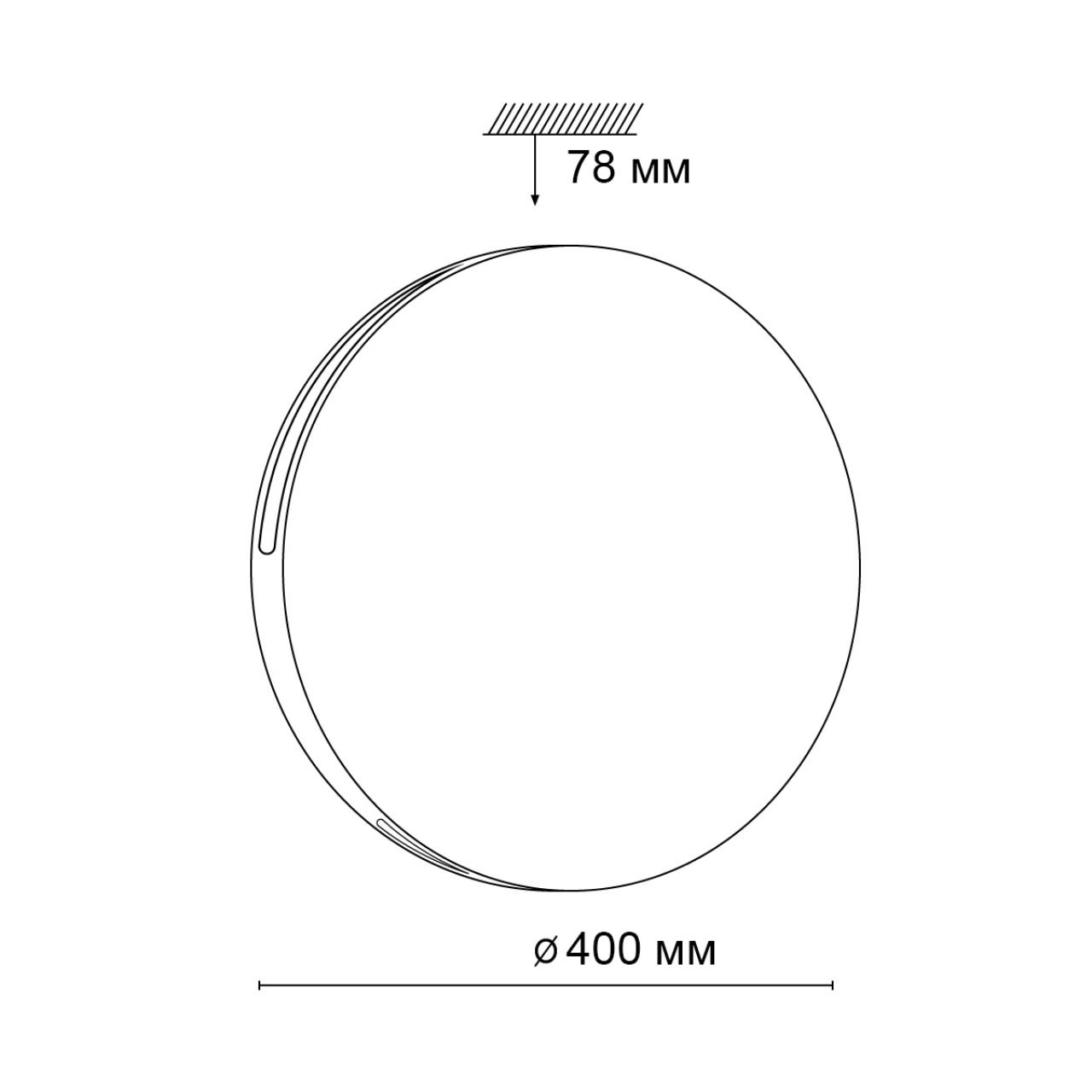 Cветильник 40*7,8 см, LED 48W, 4000 К, IP43, белый/хром, пластик Sonex Vale, 3040/DL