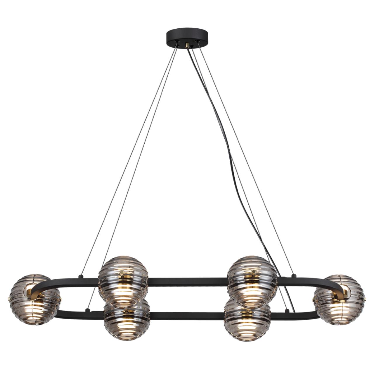 Люстра 103,5*43,5*130 см,  LED*W, 4000 К, Odeon Light Troni, черный 5041/60LA