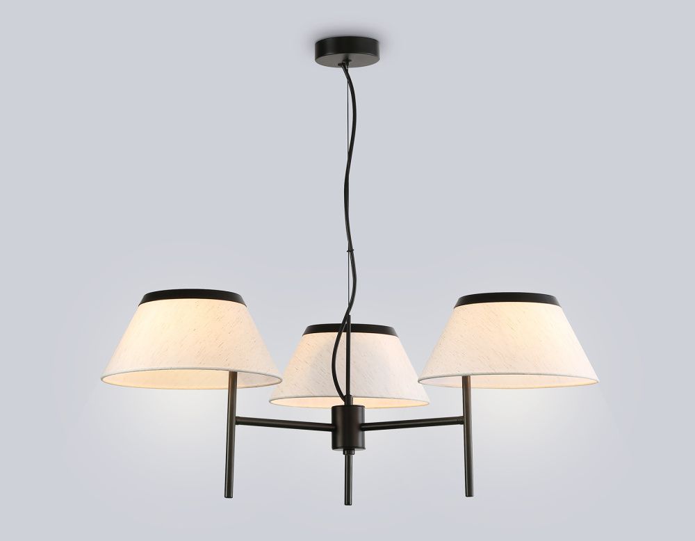 Подвесная люстра с абажурами **29-108 см, 3*E14*40W, K, Ambrella Light High Light LH72451, черный