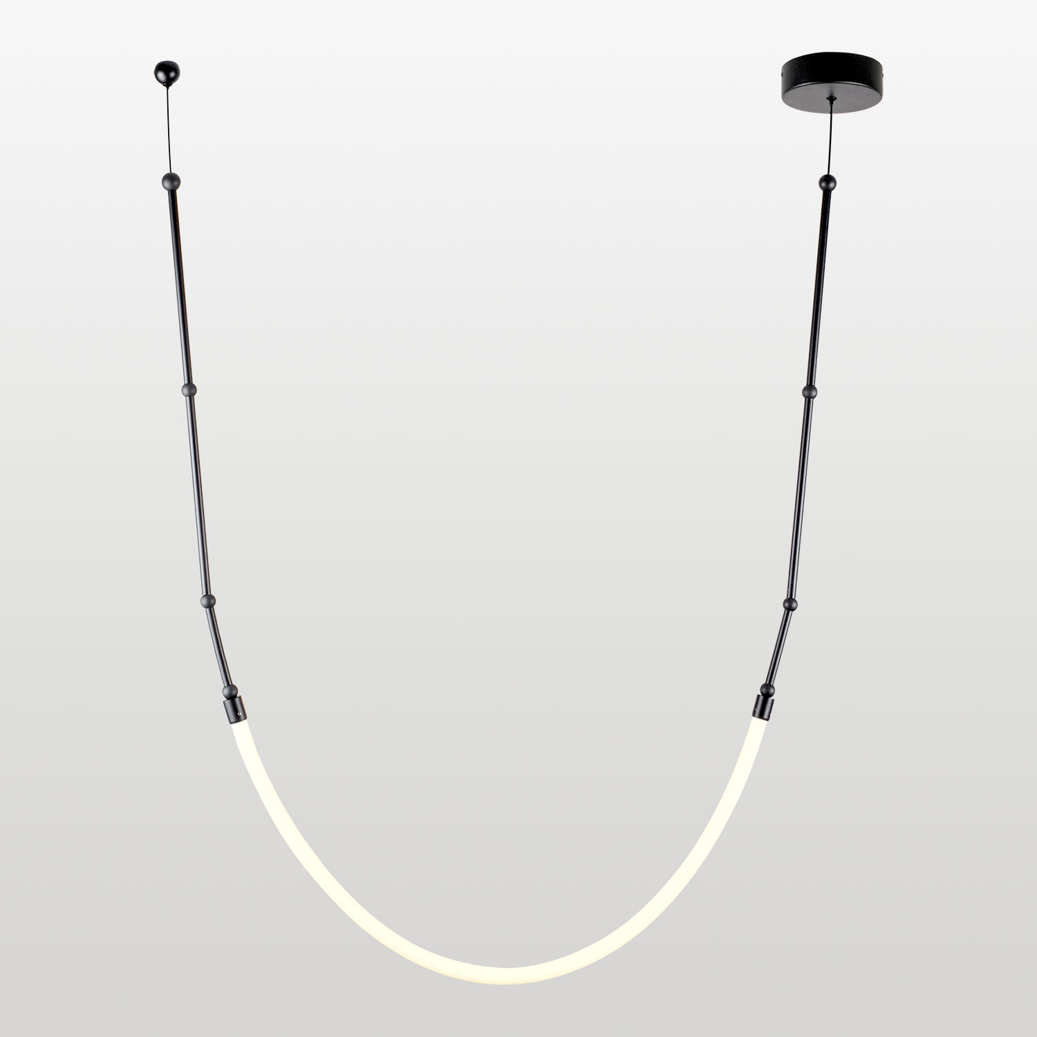 Линейно-подвесной светильник 75*120-220 см, 1*LED, 17W, 3000K, Lussole Skew LSP-7317, черный