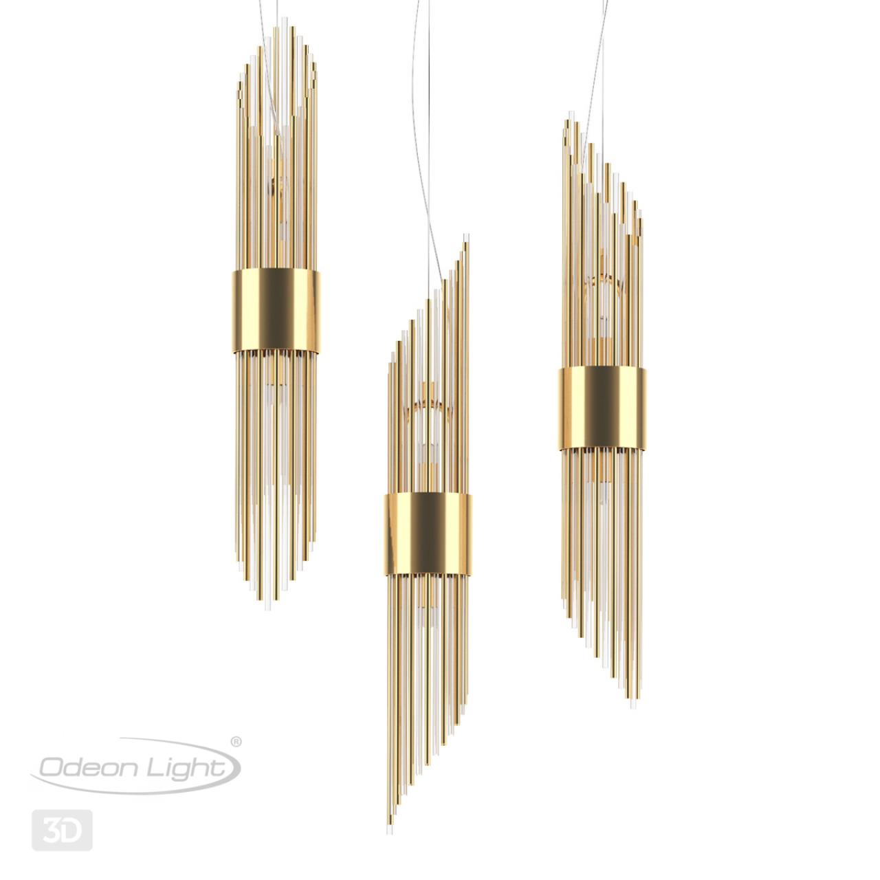 Светильник подвесной Odeon Light Flambi 4847/2, золото