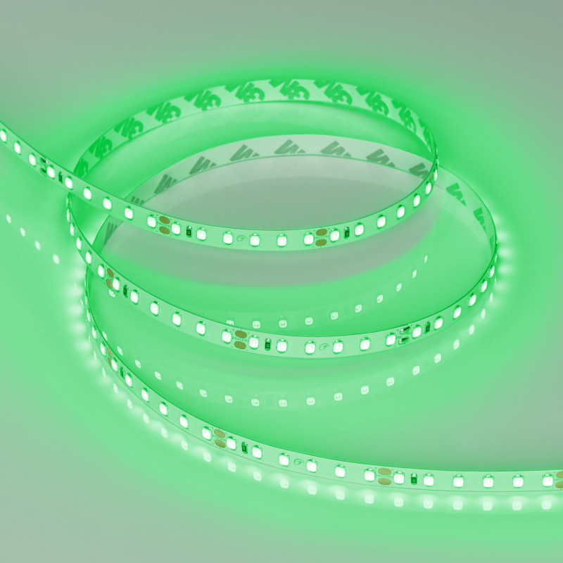 Лента RT-A120-8mm 24V Green(9.6 W/m, IP20, 2835, 5m) (Arlight, Открытый) 008782(2). Цена указана за 5 метров. Продается кратно 5 метрам.
