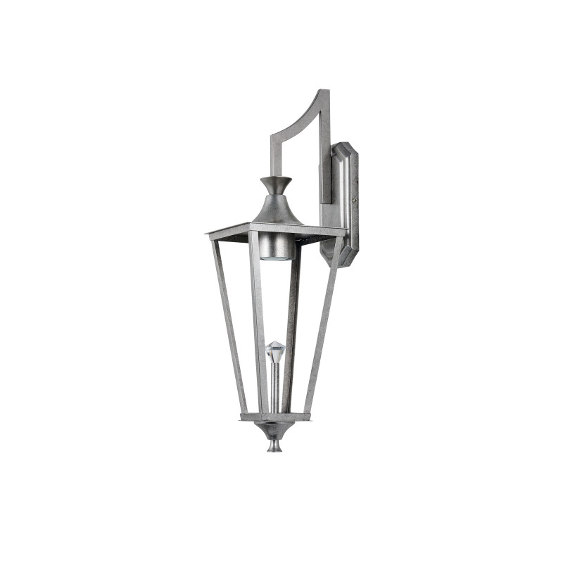 Бра Favourite Lampion 4002-1W, D185*W160*H525, вытянутый античного серебра, грани декоративного хрустального элемента эффектно переливаются в лучах света, лампу GU10 можно менять