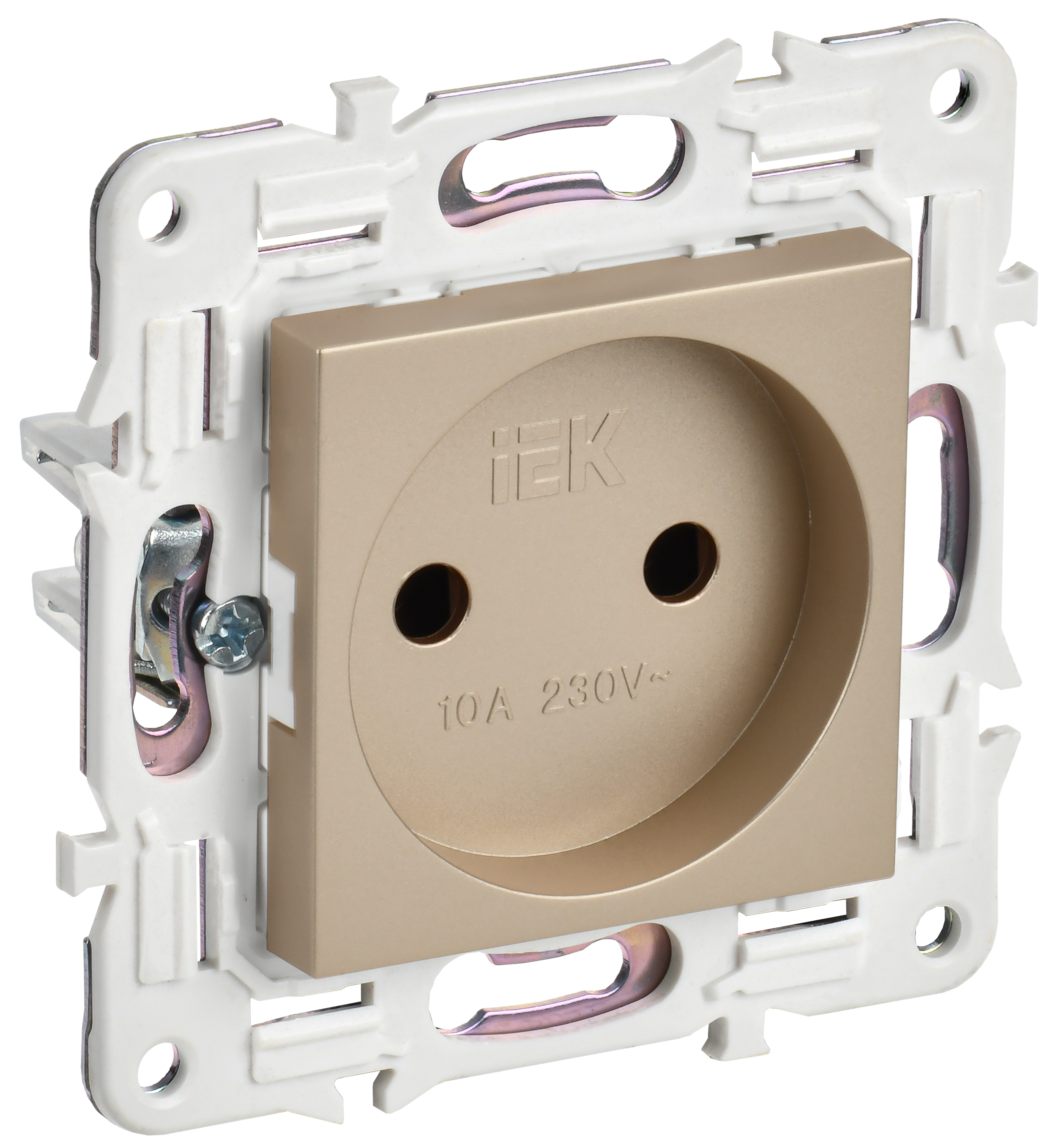 SKANDY Розетка без з/к/ш 10А SK-R02Sa песоч. IEK, SK-R10-10-K98