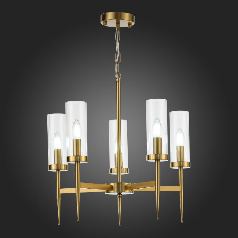 Люстра подвесная 52 см, 300W, ST LUCE ACAZIO SL1159.303.05 Латунь