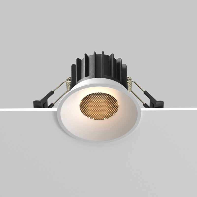 Встраиваемый светильник 8*8*6 см, LED, 12W, 3000К, Maytoni Technical ROUND DL058-12W3K-W белый