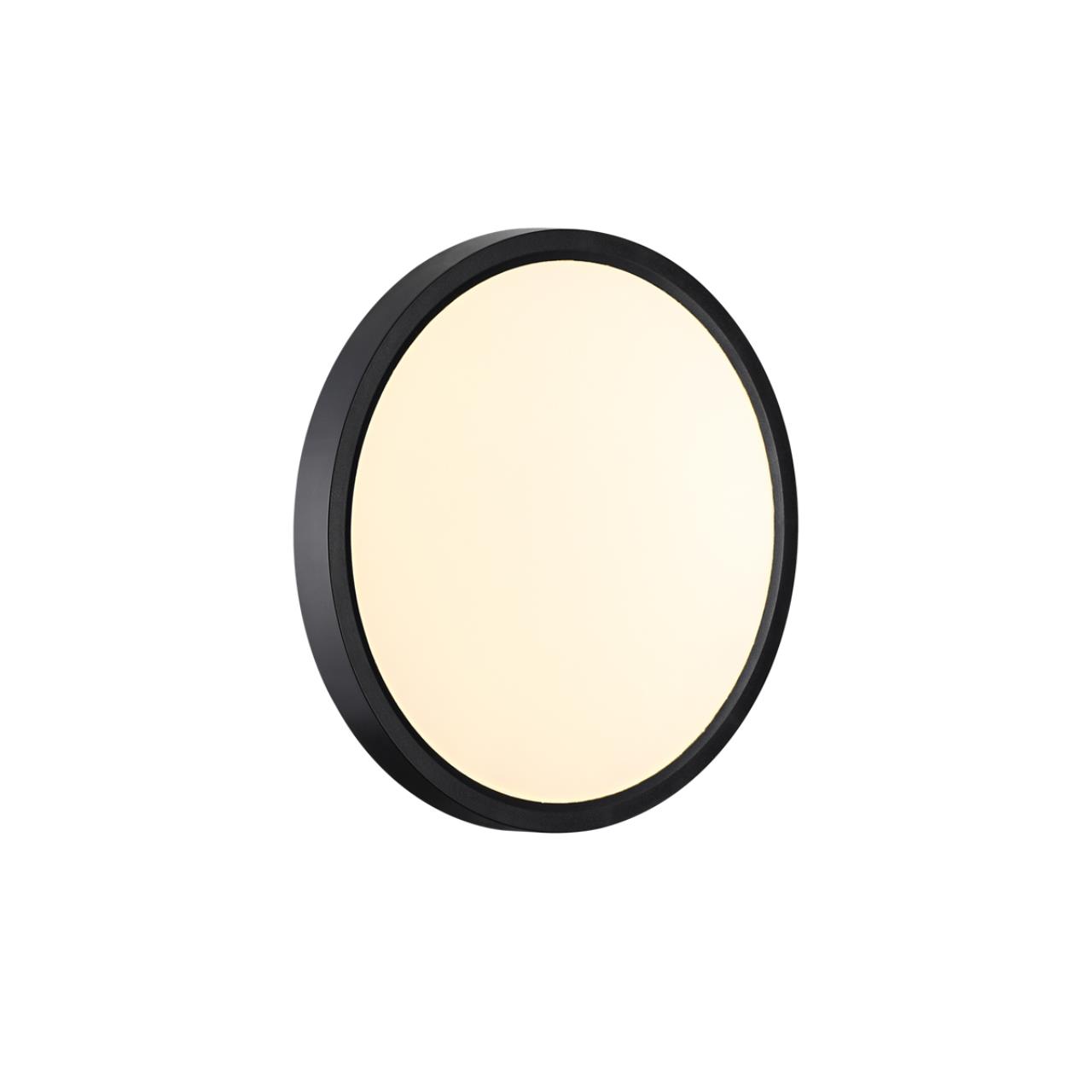 Cветильник 23*2,5 см, LED 18W, 3000/4000 К, IP40, черный, пластик Sonex Alfa Black, 7660/18L