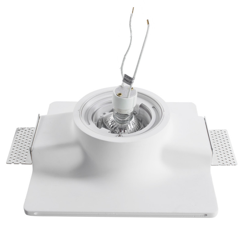 Светильник встраиваемый гипс Arte-Lamp INVISIBLE A9410PL-1WH,белый, вр 21*21 см