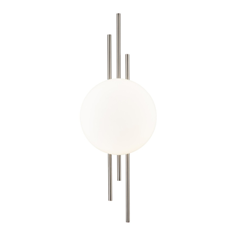 Настенный светильник 190*86*520 мм, 1*LED 8WW 4000KK никель Indigo Astro V000046L, 14007/1W Nickel