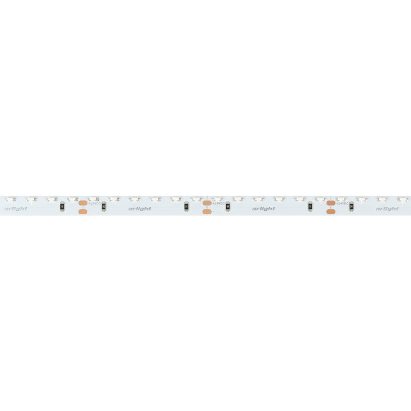 Лента RS-S120-8mm 24V Warm2700 (9.6 W/m, IP20, 3014, 5m) (Arlight, боковое свечение) 039430. Цена указана за 5 метров. Продается кратно 5 метрам.