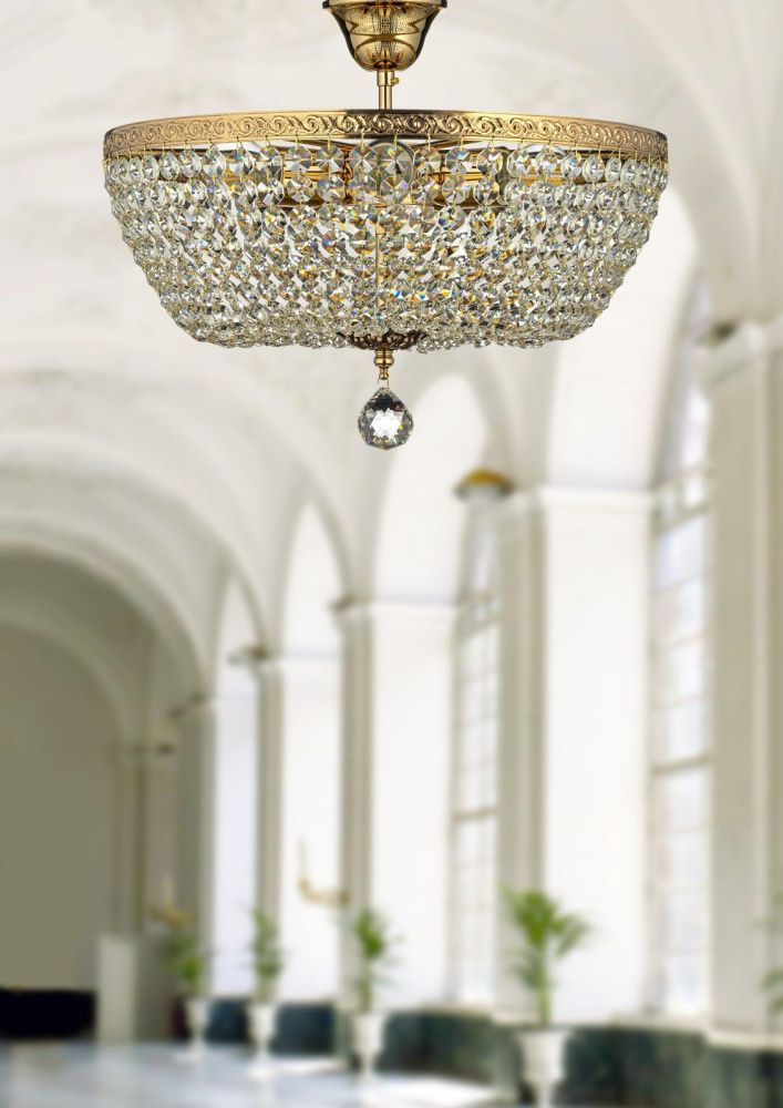 Люстра потолочная *50*29 см, 6*E27*60W, Arti Lampadari Castellana Gh Castellana E 1.3.50.501 GH, Золото