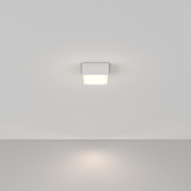 Накладной светильник 12*12*6 см, LED, 12W, 4000К, Maytoni Technical Zon C032CL-12W4K-SQ-W белый