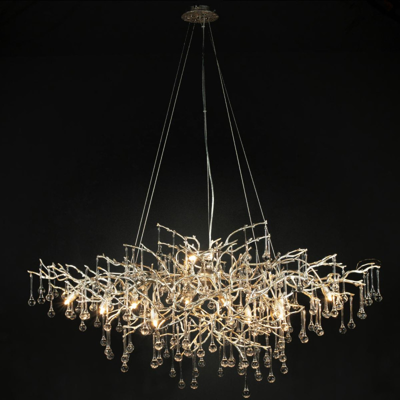 Люстра 125*60 см, 12*G9*W, Loft It 10067/1250 SG Bijout, Золото с серебром