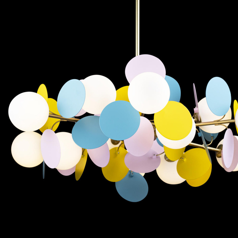 Люстра на штанге LOFT IT Matisse 10008/12 mult, диаметр 75 см, золото