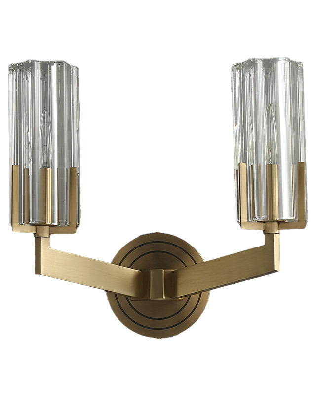 Бра 15*32,5*30 см, 2*E14, 80W, Moderli Brass V11073-2W латунный