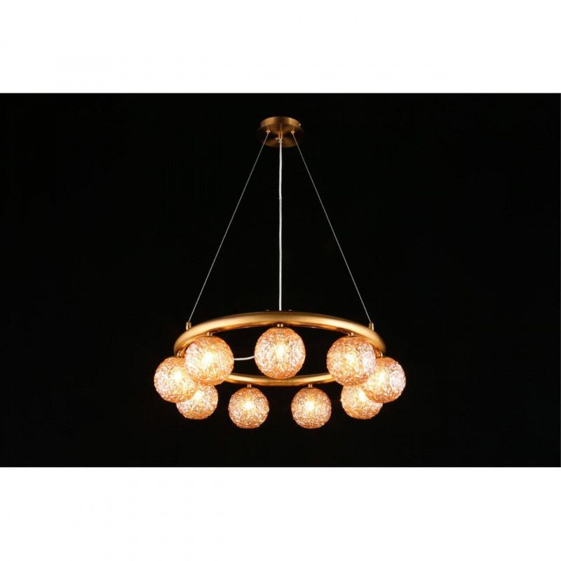 Подвесная люстра 60*50-150 см, 9*G9, 0W, Aployt OLA APL.764.03.09, бронзовый