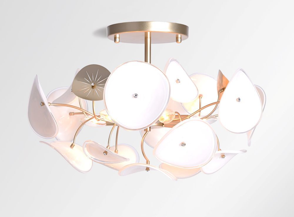 Люстра Ø600 x H500, мм, 6*40W (240W), CHAMPAGNE GOLD (ЗОЛОТИСТОЕ ШАМПАНСКОЕ) NewRgy 5221/6X CHAMPAGNE GOLD