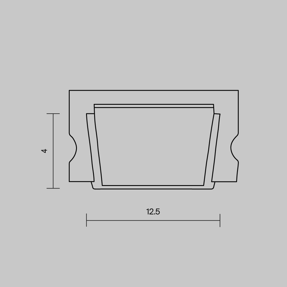 Рассеиватель для профиля 15×06 (Чёрный, 2 м), ALM-001-B-DF-2M 642021, 200*1*0 см, Maytoni Led Strip 642021, Черный