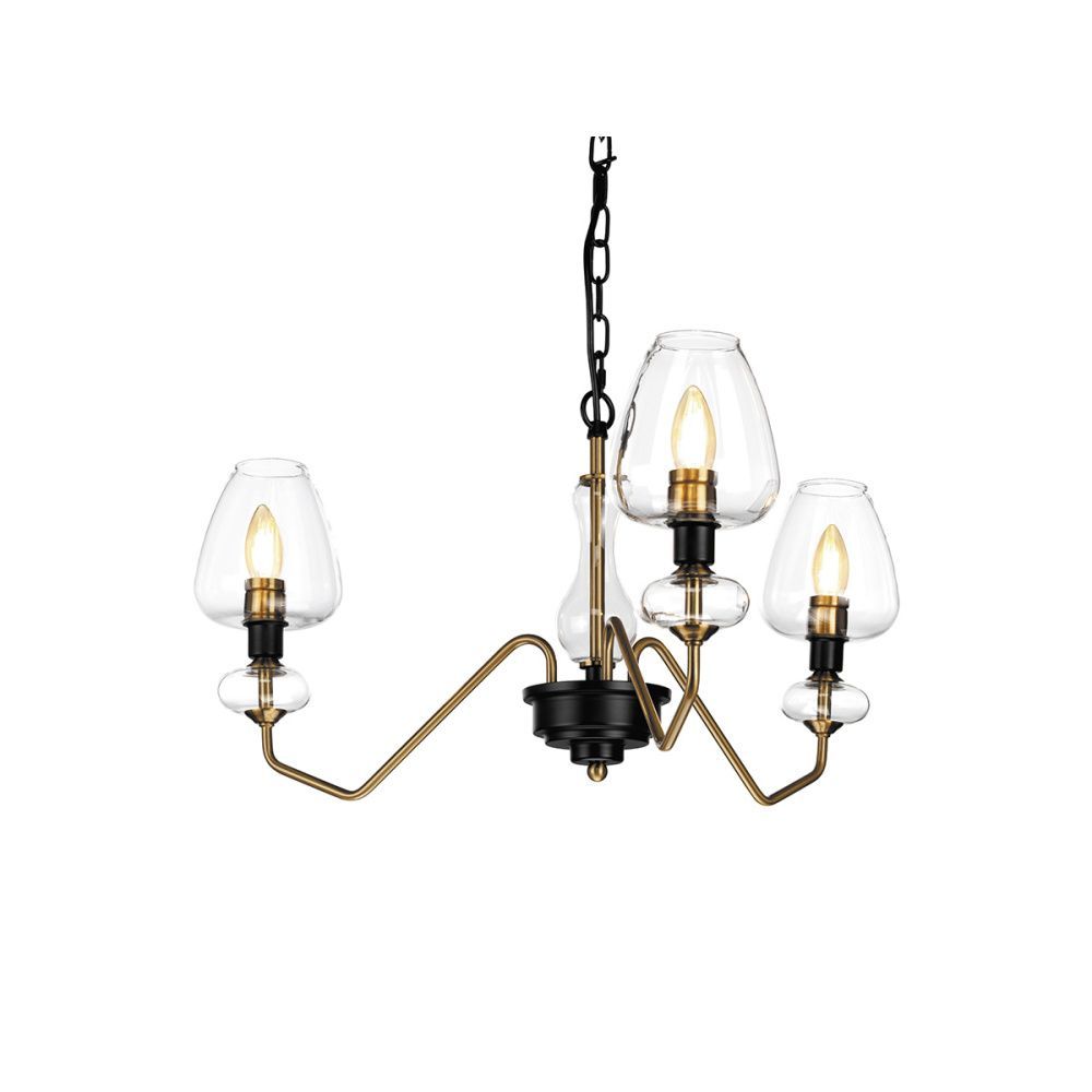 Люстра *73*41-196 см, E14*60W, Natural Concepts Elstead Lighting Armand QN-MARILYN6, черный, натуральная латунь