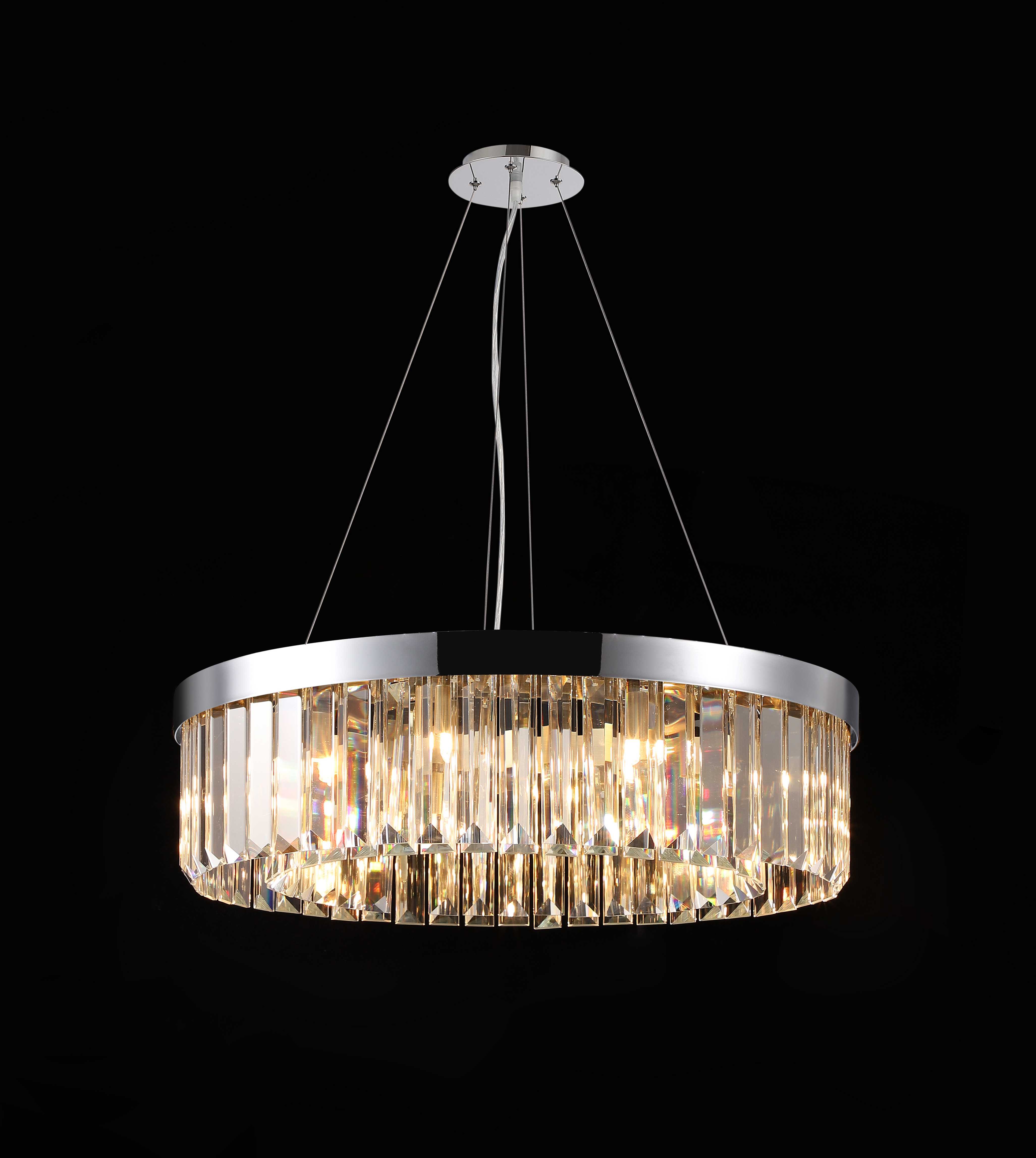 Люстра  600*170, 8*E14, 40W NewRgy Cristallo G15-ф600*H170 CHROME, Хром