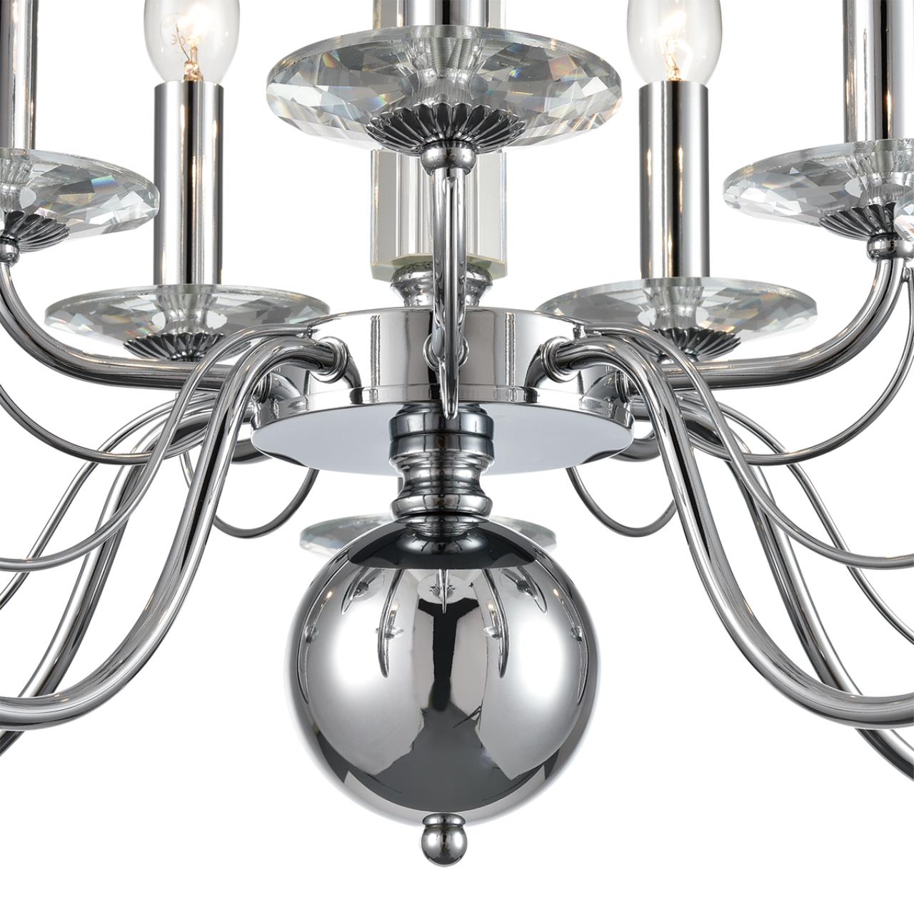 Люстра подвесная 63*90 см, 10*E14 Lumion Incanto 8034/10 хром