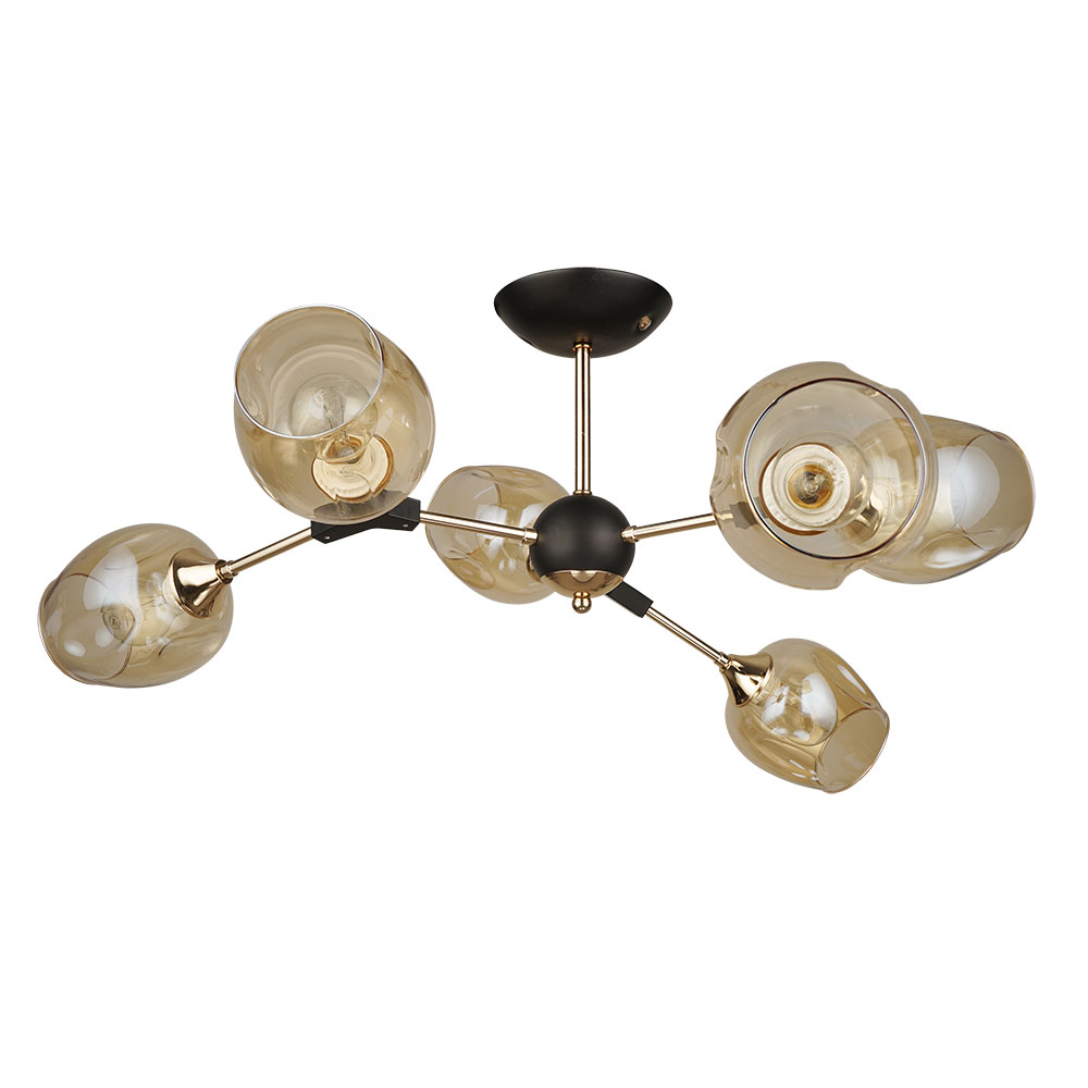 Люстра 32*86 см, 6*E27, 60W, Arte Lamp Seppia A4211PL-6BK, Черный