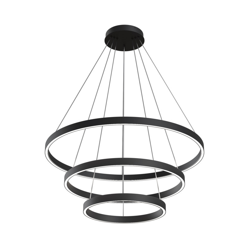 Подвесная люстра 80*140,5 см, LED, 107W, 3000К-4000К, Maytoni Rim MOD058PL-L100BK черный