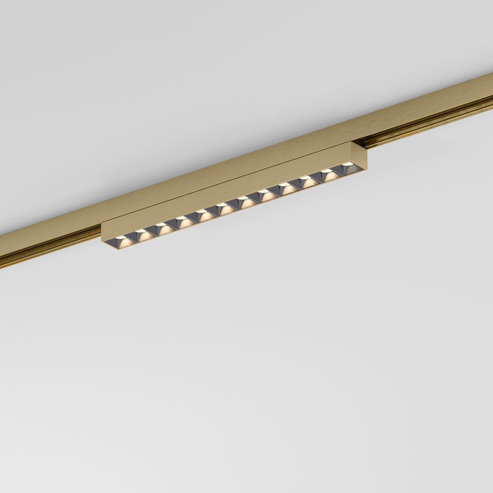 Трековый светильник магнитный 23*2*3 см, LED, 10W, 3000K, Elektrostandard Line Magnetic 85528/01, латунь