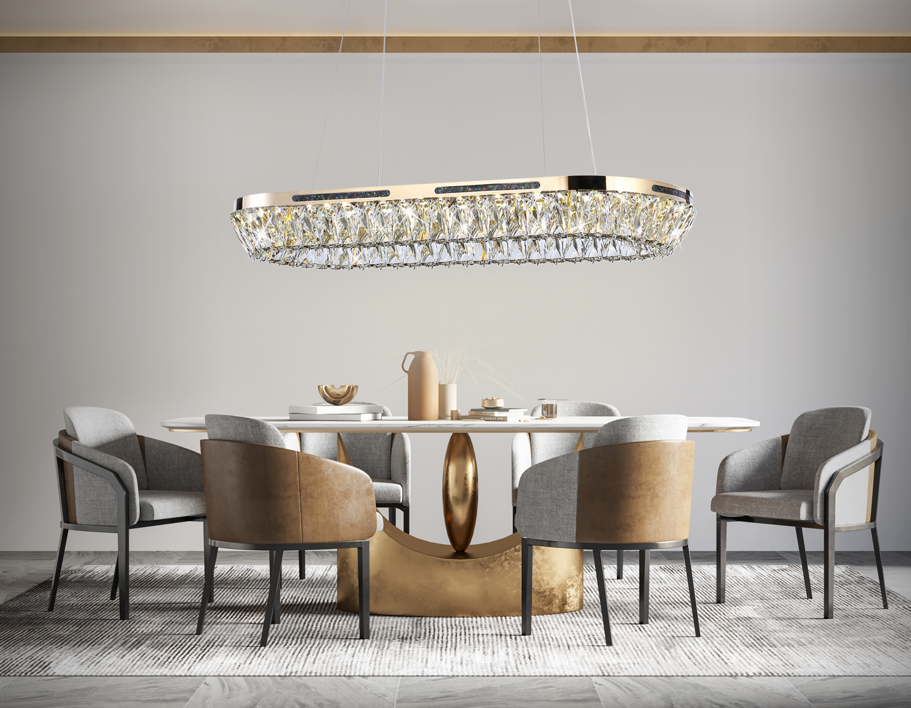 Люстра подвесная 80*30*9*44 см,  61W, 3000К, золото Ambrella Traditional Traditional TR5025