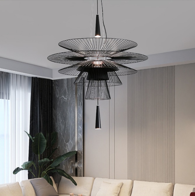 Светильник DZN-13124 ЧЕРНЫЙ  D860/H910+1100/2/GU10/10W GRAVITY 24-05 VST