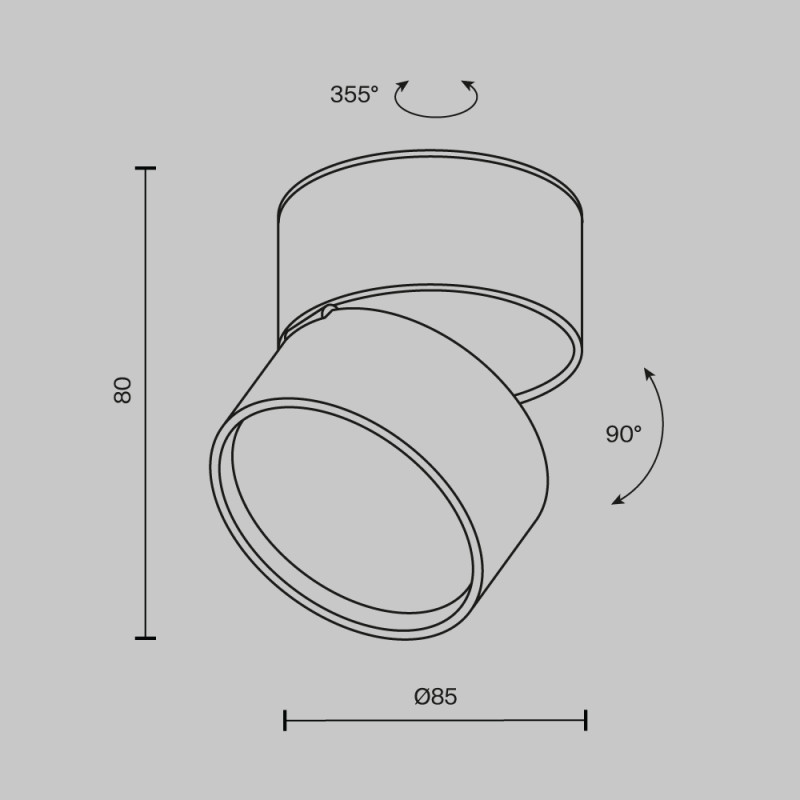 Светильник 9*9 см, LED 12W, 3000K Maytoni Onda C024CL-L12W3K, белый