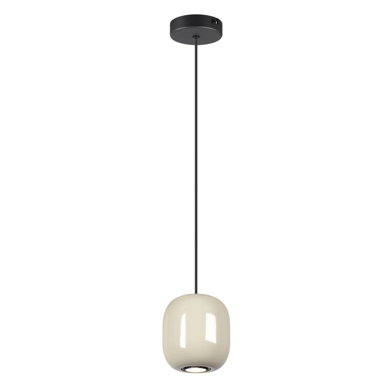 Подвес 12*12*120 см, 1 GU10*4W, Odeon Light Ovali, черный 5053/1A