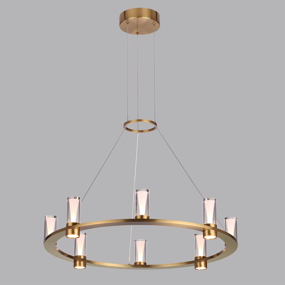 Подвесной светильник *65*200- см, 8*LED*45W, 3000K, Odeon Light Defance 7144/55L, бронзовый