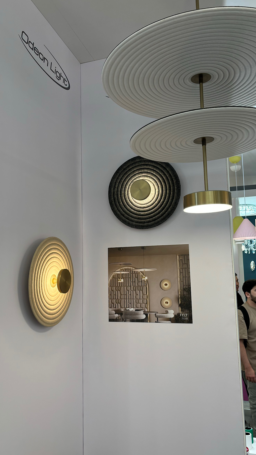 Подвесной светильник 80 см, 20W, 3000K, Odeon Light Felt 7035/20CL, бронза