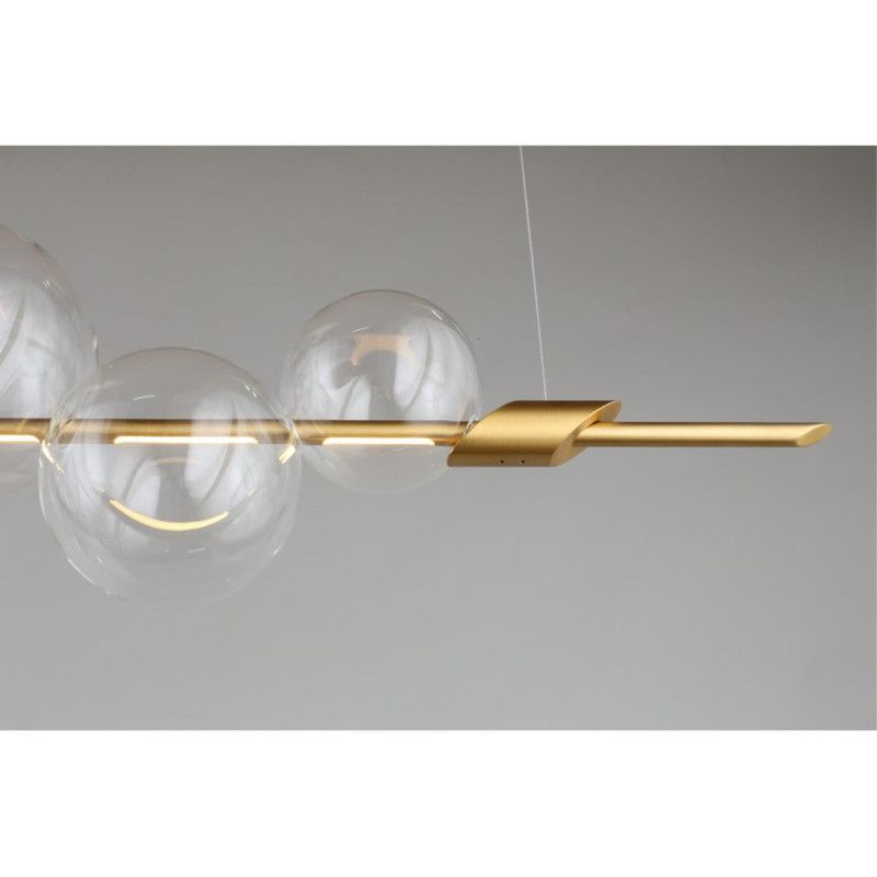 Подвесная люстра 153*25*60-200 см, 1*LED, 12W, 3000K, Aployt NOEL APL.651.03.12, латунный