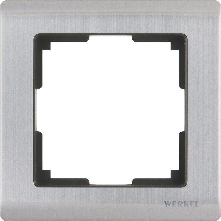 WL02-Frame-01 / Рамка на 1 пост (глянцевый никель), 4690389045905