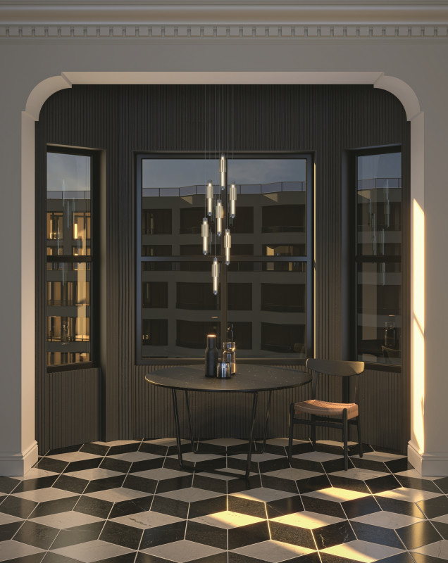 Светильник 12 см, 8W, 3000K, Maytoni Modern Verticale MOD308PL-L9CG3K, хром