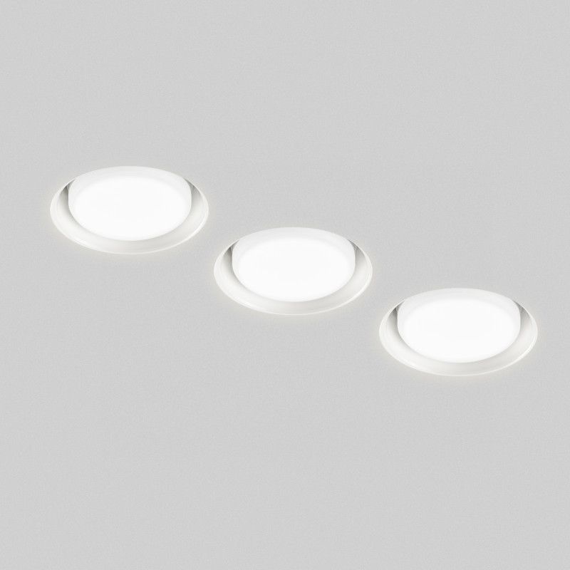 Встраиваемый светильник 12,8*12,8*-3,5 см, 1*GX53*12W, K, Lightstar Tensio 212100, белый